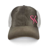 Grey with Pink Logo Hat