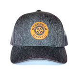 Leather Patch Trucker Hat - Black Heather